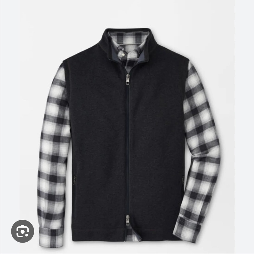 Peter Millar Crown Crafted Fleece Vest.  Size M. Black.